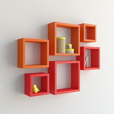 

Ganeshaas GHWSDS010OR Square Red n Orange Nesting Floating MDF Wall Shelf(Number of Shelves - 6, Red, Orange)