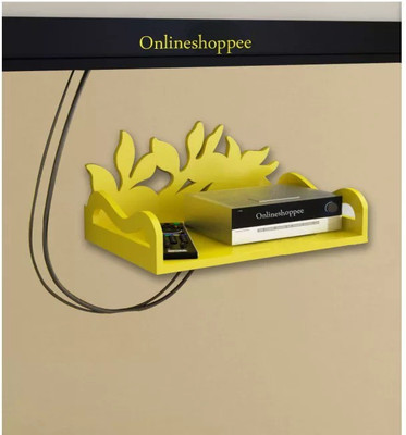 

Onlineshoppee Set Top Box Holder cum Remote Organizer MDF Wall Shelf(Number of Shelves - 1, Yellow)