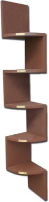 

BM Wood Furniture 5 TIYER CORNER Wooden Wall Shelf(Number of Shelves - 5, Brown)