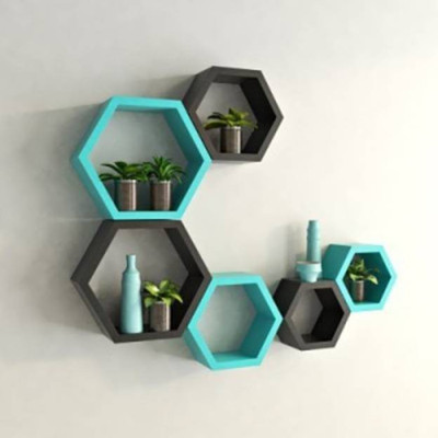 

MyWoodKart Wooden Wall Shelf(Number of Shelves - 6)