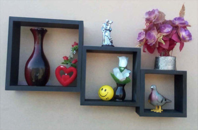 BM Wood Furniture Cubic MDF Wall Shelf(Number of Shelves - 3)