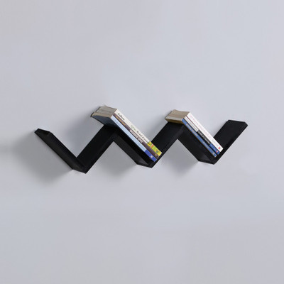 DriftingWood W Shape Set Of 1 Mounted Rack Shelves/Shelf High Quality Wooden Home Decor Wall Shelf Wooden Wall Shelf(Number of Shelves - 1, Black) available at flipkart for Rs.825