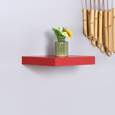 

DriftingWood Floating Storage Rack Shelves/Shelf High Quality Wooden Home Decor Wall Shelf Wooden Wall Shelf(Number of Shelves - 1, Red)