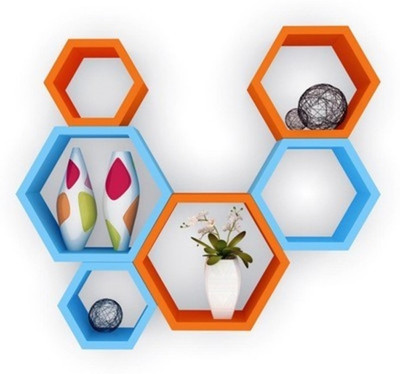

Craftatoz Wooden Wall Shelf(Number of Shelves - 6)