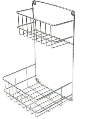 

Kitchen Design Aura Detergent Holder Stainless Steel Wall Shelf(Number of Shelves - 2, Silver)