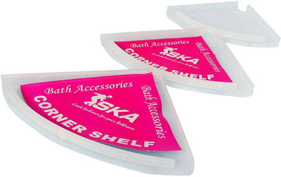 Aquafit Aquasoft prime series Acrylic corner shelves-set of 3 Acrylic Wall Shelf(Number of Shelves - 3, White)