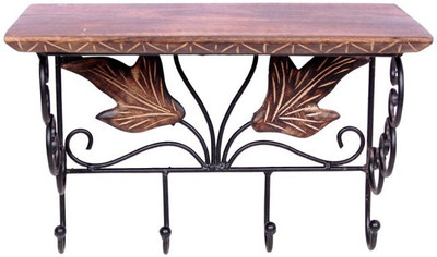 

Onlineshoppee Wooden, Iron Wall Shelf(Number of Shelves - 1, Brown)