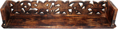

Frabjous Flower Design Wooden Wall Shelf(Number of Shelves - 1, Brown)
