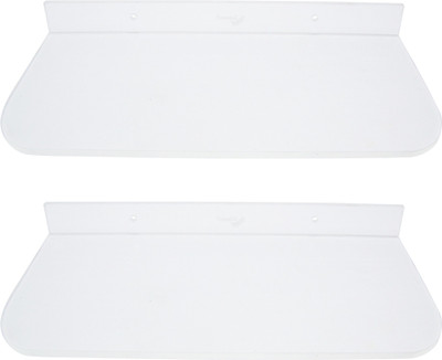 Transtal 2 pc. 'D Lean' 12" Acrylic Wall Shelf(Number of Shelves - 1, Clear)