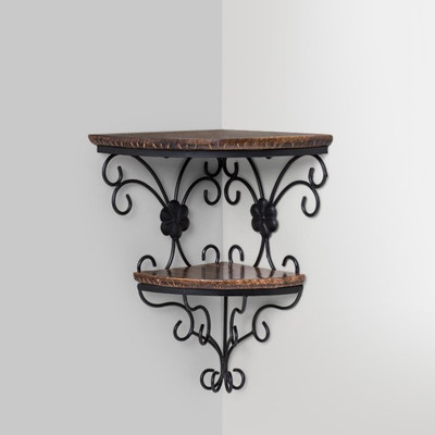 

Onlineshoppee Wooden Wall Shelf(Number of Shelves - 2, Brown)