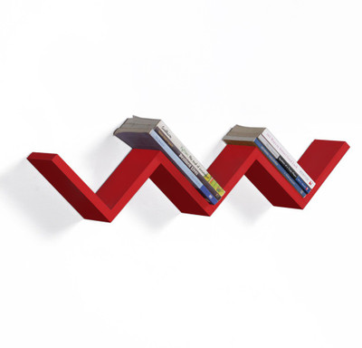 

DriftingWood W Shape Set Of 1 Mounted Rack Shelves/Shelf High Quality Wooden Home Decor Wall Shelf Wooden Wall Shelf(Number of Shelves - 1, Red)