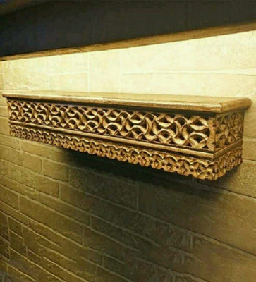 

MartCrown Moughal Jali Wooden Wall Shelf(Number of Shelves - 1)