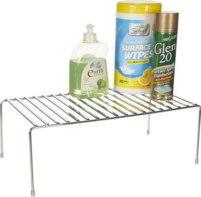 Howards Chrome Rectangle Flat Shelf Steel Wall Shelf(Number of Shelves - 1, Steel)
