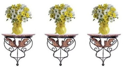 

Desi Karigar Wooden, Iron Wall Shelf(Number of Shelves - 3)