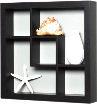 

LifeEstyle Wooden Wall Shelf(Number of Shelves - 7, Black)