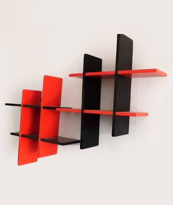 

Wooden Art & Toys MDF Wall Shelf(Number of Shelves - 1, Black, Red)