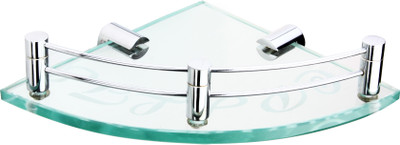 15% OFF on KRM Moonstone Brass Wall Shelf(Number of Shelves - 1, Silver)