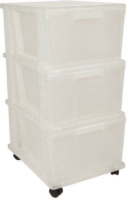 

Howards Clear Tier Algo Drawer Unit Plastic Wall Shelf(Number of Shelves - 3, White)