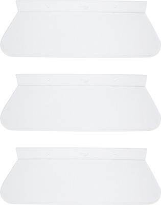 

Transtal 3 pc. 'D Lean' 12" Acrylic Wall Shelf(Number of Shelves - 1, Clear)