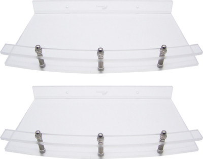 

Transtal 2 pc. 'Super' 12" Acrylic Wall Shelf(Number of Shelves - 1, Clear)