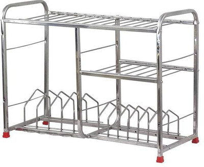

Maharaja Maharaja Smart Dish Kitchen Rack Steel Wall Shelf(Number of Shelves - 4)