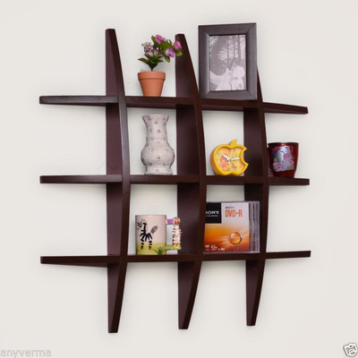 

Decorhand Wooden Wall Shelf(Number of Shelves - 6, Brown)