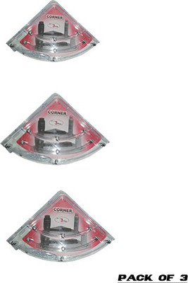 

Aquabath MIRCHI CORNER SET 3 PC. PACK OF 3 8X8,10X10,12X12 With Unbrekable Plastic Material Plastic Wall Shelf(Number of Shelves - 3, Clear)