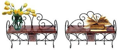 

Desi Karigar Wooden Wall Shelf(Number of Shelves - 2)