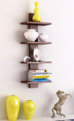 48% OFF on Home Sparkle Four Tier Wooden Wall Shelf(Number of Shelves - 4, Brown) 48% OFF on Home Sparkle Four Tier Wooden Wall Shelf(Number of Shelves - 4, Brown)