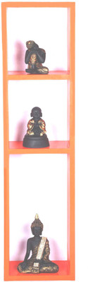 

Dcjc Ladder Shelf Wooden Wall Shelf(Number of Shelves - 1, Orange)