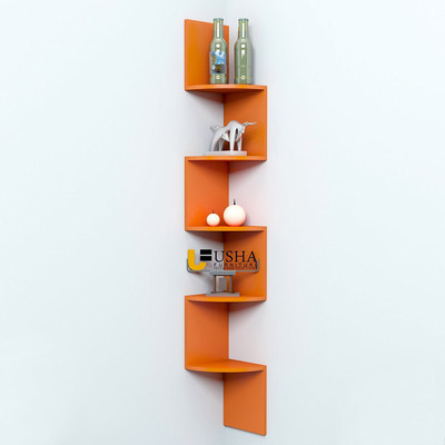 

Usha Furniture MDF Wall Shelf(Number of Shelves - 5, Orange)