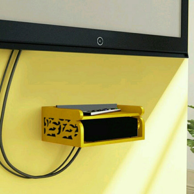 

MartCrown Engineered Se- Top Box Wooden Wall Shelf(Number of Shelves - 1, Yellow)