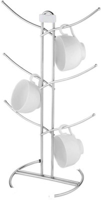 

Kitchen Design Cup Tree Stainless Steel Wall Shelf(Number of Shelves - 6, Silver)