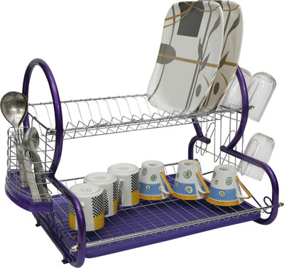 

Home Creations Stainless Steel Wall Shelf(Number of Shelves - 2, Purple)