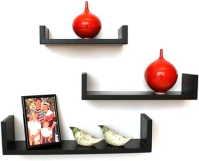

Decor India Craft MDF Wall Shelf(Number of Shelves - 3, Black)
