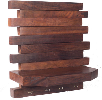 

Zuniq Wooden, Steel Wall Shelf(Number of Shelves - 1, Brown)