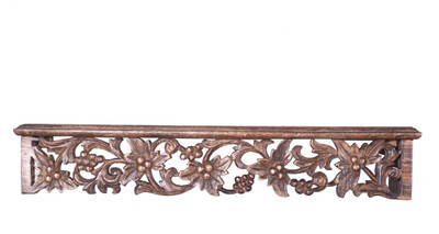 

MyWoodKart Wooden Wall Shelf(Number of Shelves - 1, Brown)