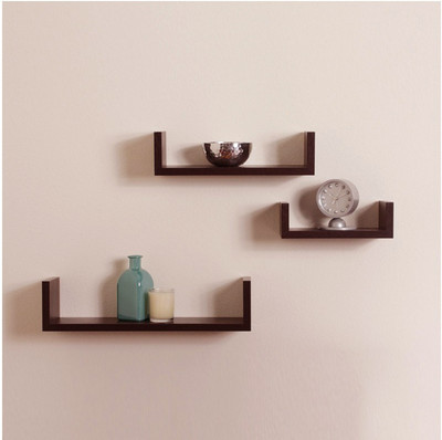 

Decorhand Wooden Wall Shelf(Number of Shelves - 3, Brown)