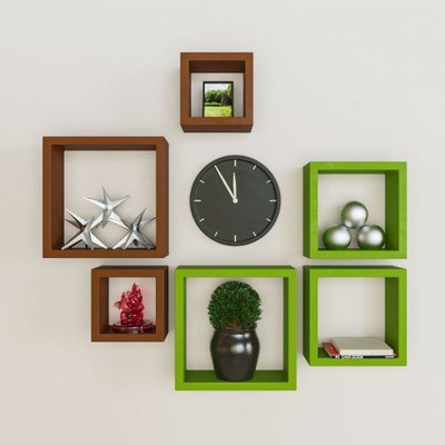 Desi Karigar MDF Wall Shelf(Number of Shelves - 6)
