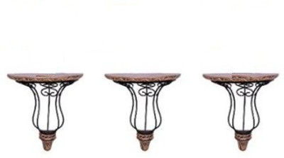 

Desi Karigar Wooden, Iron Wall Shelf(Number of Shelves - 3)