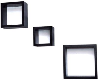

VAS Collection Home MDF Wall Shelf(Number of Shelves - 3, Black)