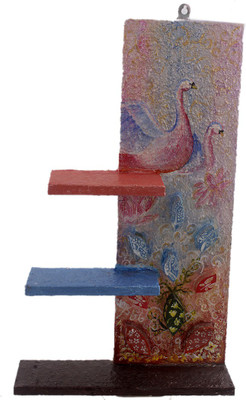 

Atariya Atariya Handmade Self Painted Hanging Shelf Wooden Wall Shelf(Number of Shelves - 1, Multicolor)