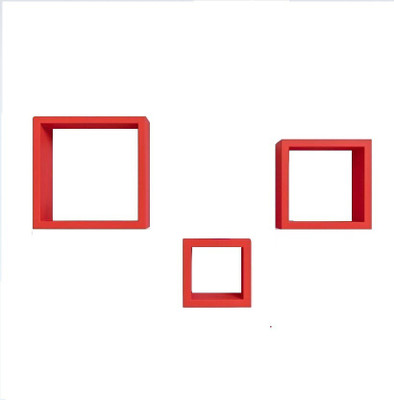 

VAS Collection Home MDF Wall Shelf(Number of Shelves - 3, Red)