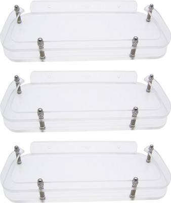 

Transtal 3 pc. 'O' 12" Acrylic Wall Shelf(Number of Shelves - 1, Clear)