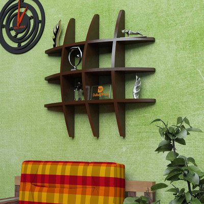 

DriftingWood Globe Shape Mounted Rack Shelves/Shelf High Quality Wooden Home Decor Wall Shelf Wooden Wall Shelf(Number of Shelves - 6, Brown)