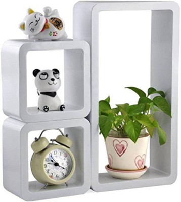 

VAS Collection Home Wooden Wall Shelf(Number of Shelves - 3, White)