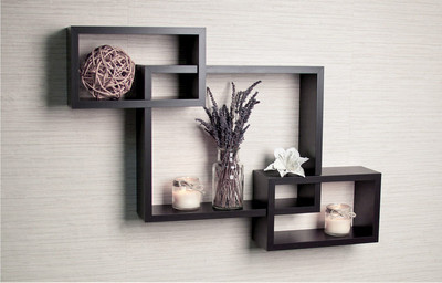 

Ganeshaas GPWSCC0101x0 Cross Cut Square Shelf MDF Wall Shelf(Number of Shelves - 3, Black)