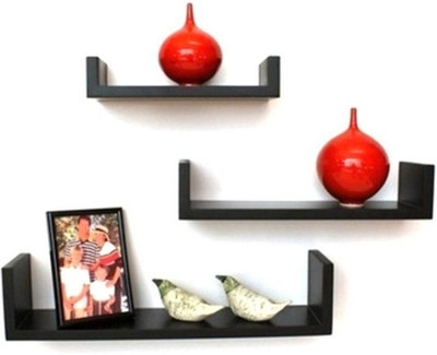 

Choice Cloud Wooden Wall Shelf(Number of Shelves - 3, Black)