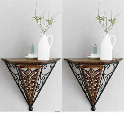 

Onlineshoppee Wooden Wall Shelf(Number of Shelves - 1, Brown)