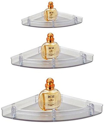 

SmridhiG Acrylic Wall Shelf(Number of Shelves - 3, Clear)